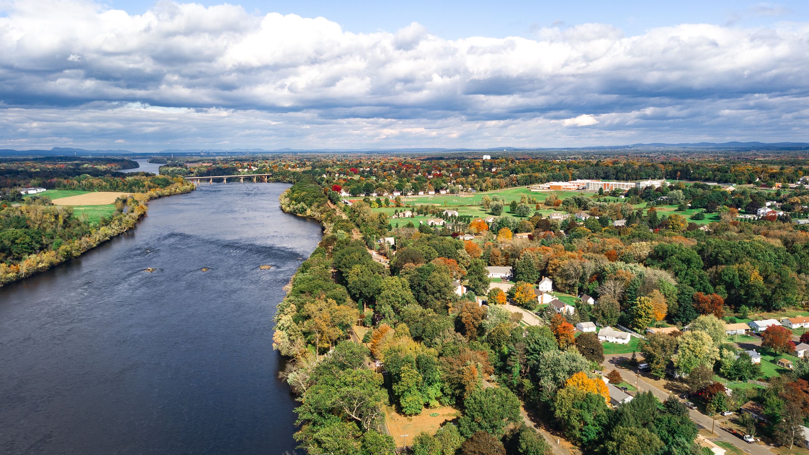 Aerial view of Enfield, CT